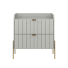 Mesa De Cabeceira Off White Moderna Moriah 60cm Alto Padrão O