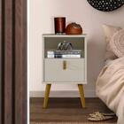Mesa De Cabeceira Off White Pés Palito 1 Gaveta Caravelas Sho