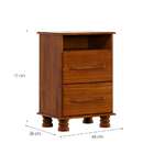 Mesa De Cabeceira Ouro Ii 2 Gv Imbuia