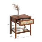 Mesa De Cabeceira Palhinha Natural Madeira Quarto Casal Casta