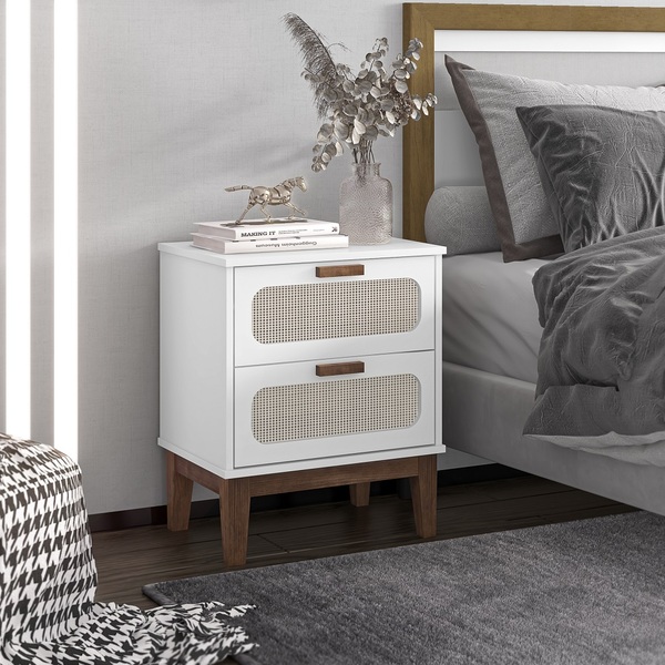 Mesa De Cabeceira Para Cama Box Estilo Retro - Santorini 45