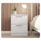 Mesa De Cabeceira Para Quarto 2 Gavetas Sleep Branco Caemmun