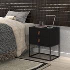 Mesa De Cabeceira Para Quarto Casal Estilo Industrial - Unic