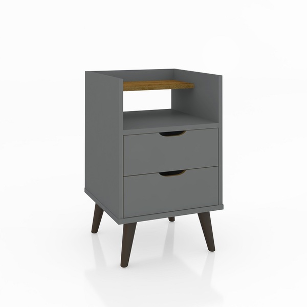 Mesa De Cabeceira Para Quarto Duas Gavetas E Uma Prateleira D