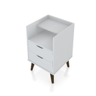 Mesa De Cabeceira Para Quarto Duas Gavetas E Uma Prateleira D