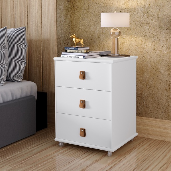 Mesa De Cabeceira Para Quarto Land Branca