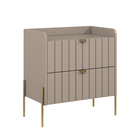 Mesa De Cabeceira Para Quarto Moriah 60cm Mdf Conect Com Dour