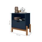 Mesa De Cabeceira Paris Azul Cobalto