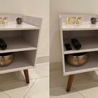 Mesa De Cabeceira Pé Palito Retrô Kit C/ 02 Moderno