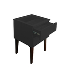 Mesa de Cabeceira Penteadeira Mesa Lateral De Apoio - Preto L