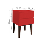 Mesa de Cabeceira Penteadeira Mesa Lateral De Apoio - Vermelh