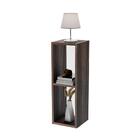 Mesa De Cabeceira Pequena 20x20x60cm Diamante Nogal (madeira