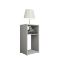 Mesa De Cabeceira Pequena 2 Nichos Em Mdf Plancasa Cinza Cris