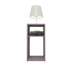 Mesa De Cabeceira Pequena 2 Nichos Em Mdf Plancasa Lavanda