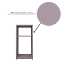 Mesa De Cabeceira Pequena 2 Nichos Em Mdf Plancasa Lavanda