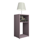 Mesa De Cabeceira Pequena 2 Nichos Em Mdf Plancasa Lavanda