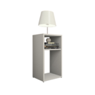 Mesa De Cabeceira Pequena 2 Nichos Em Mdf Plancasa Off White