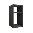 Mesa De Cabeceira Pequena 2 Nichos Em Mdf Plancasa Preto Tx