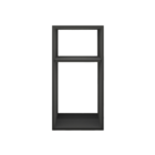 Mesa De Cabeceira Pequena 2 Nichos Em Mdf Plancasa Preto Tx