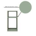 Mesa De Cabeceira Pequena 2 Nichos Em Mdf Plancasa Verde Jade