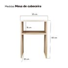 Mesa De Cabeceira Pequena 30x35x50cm Carvalho Quarto Sala