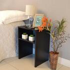 Mesa De Cabeceira Pequena 35x30cm Preta Quarto Sala