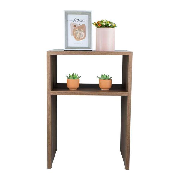 Mesa De Cabeceira Pequena 35x50cm Nogal Quarto Sala Crater