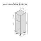 Mesa De Cabeceira Pequena Com Rodinhas 20x20x60cm Freijó Quar