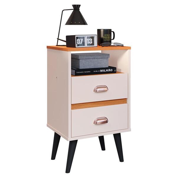 Mesa De Cabeceira Pequena Mesinha Com Gavetas Moderna Nicho O