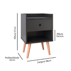 Mesa De Cabeceira Pequena Moderna Mesinha Lateral Cama Quarto