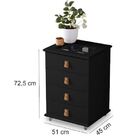 Mesa De Cabeceira Pequeno Móvel De Quarto C/ Gavetas Rossi