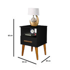 Mesa de Cabeceira Pérola 1 Gaveta MDP Romar Móveis