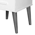 Mesa De Cabeceira Perola 2 Gaveta Branco Romar Móveis Quarto