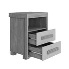 Mesa De Cabeceira Pés Madeira 2 Gavetas Tóquio 100% Mdf Cinam