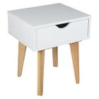 Mesa De Cabeceira Pés Palito 1 Gaveta Felice F06 Branco