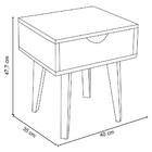Mesa De Cabeceira Pés Palito 1 Gaveta Felice F06 Branco