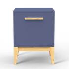 Mesa de Cabeceira Pine com Porta Azul Petróleo - Veromobili