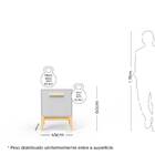 Mesa de Cabeceira Pine com Porta Preto - Veromobili