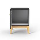 Mesa de Cabeceira Pine com Porta Preto - Veromobili