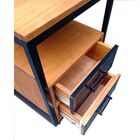 Mesa de Cabeceira - Pintura Eletrostática em Preto e Madeira