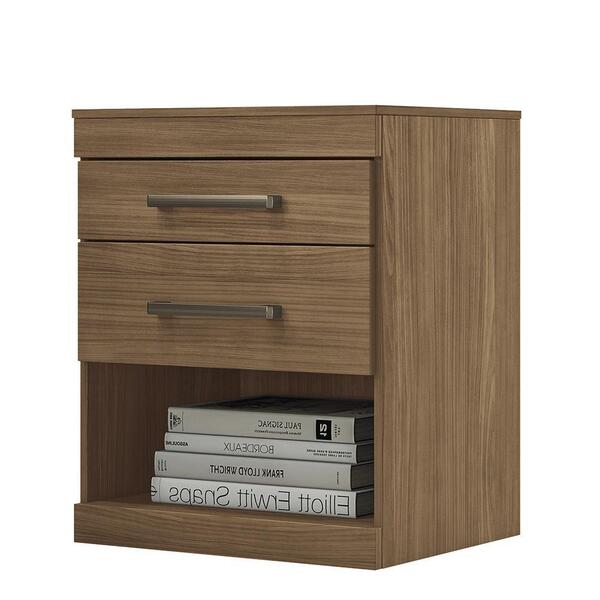 Mesa De Cabeceira Plus 2 Gavetas - Pr Móveis