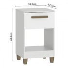 Mesa De Cabeceira Prada 1 Gaveta Branco - Fellicci