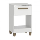 Mesa De Cabeceira Prada 1 Gaveta Branco - Fellicci