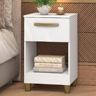 Mesa De Cabeceira Prada 1 Gaveta Branco - Fellicci