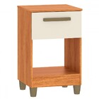 Mesa De Cabeceira Prada 1 Gaveta Cinamomo/off White - Fellicci