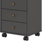 Mesa De Cabeceira Presence 4 Gavetas Grafito Demóbile - Ssx M