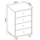 Mesa De Cabeceira Presence 4 Gavetas Grafito Demóbile - Ssx M