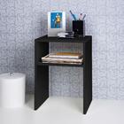 Mesa De Cabeceira Preta 50x30cm Crater