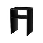 Mesa De Cabeceira Preta 50x30cm Crater