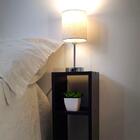 Mesa De Cabeceira Preta Cama Solteiro Quarto Sala 20cm